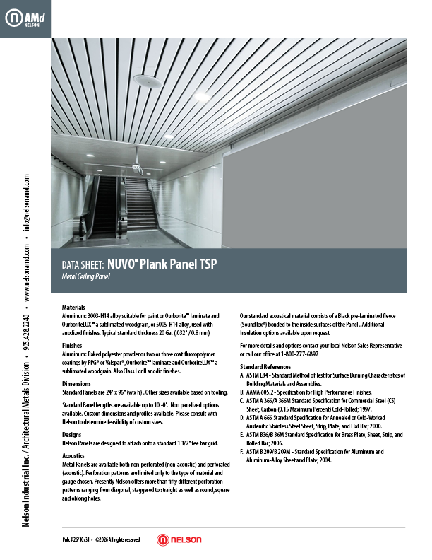 Nuvo Plank Panel TSP