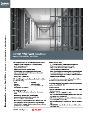 NUVO Guard Sample Sheet